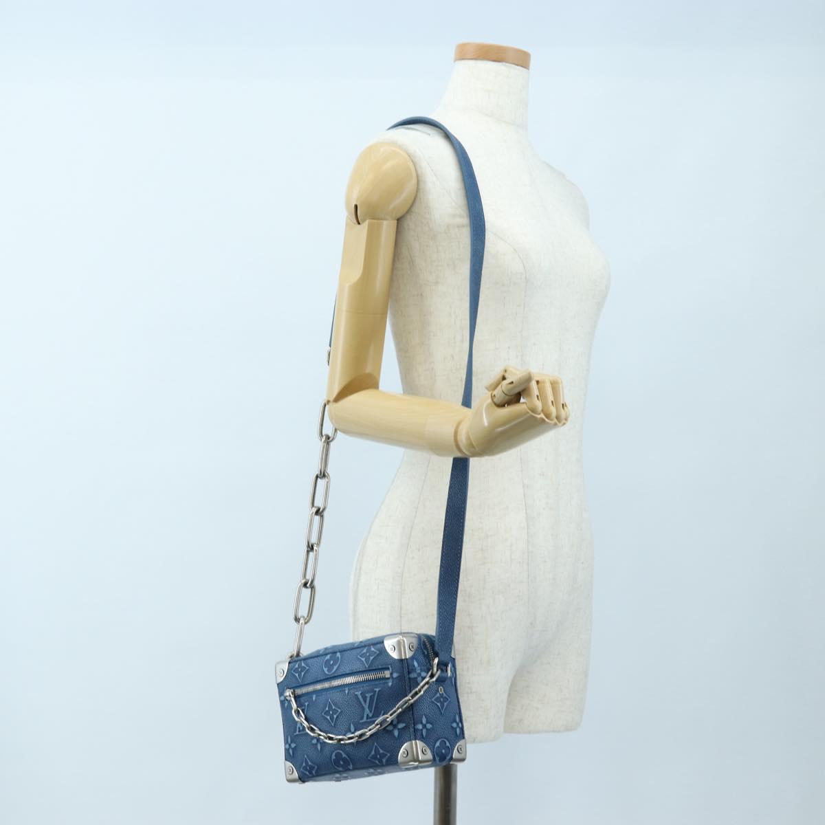 LOUIS VUITTON Monogram Mini Soft Trunk Bag Blue M21368 LV Auth 191462SAM