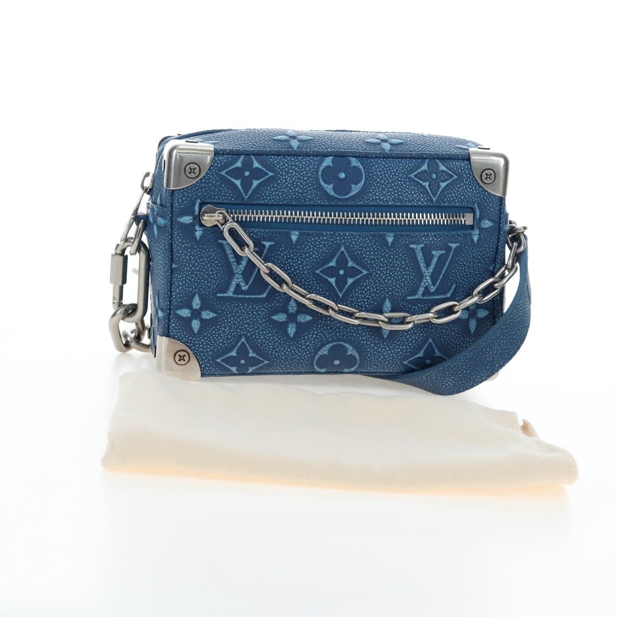 LOUIS VUITTON Monogram Mini Soft Trunk Bag Blue M21368 LV Auth 191462SAM