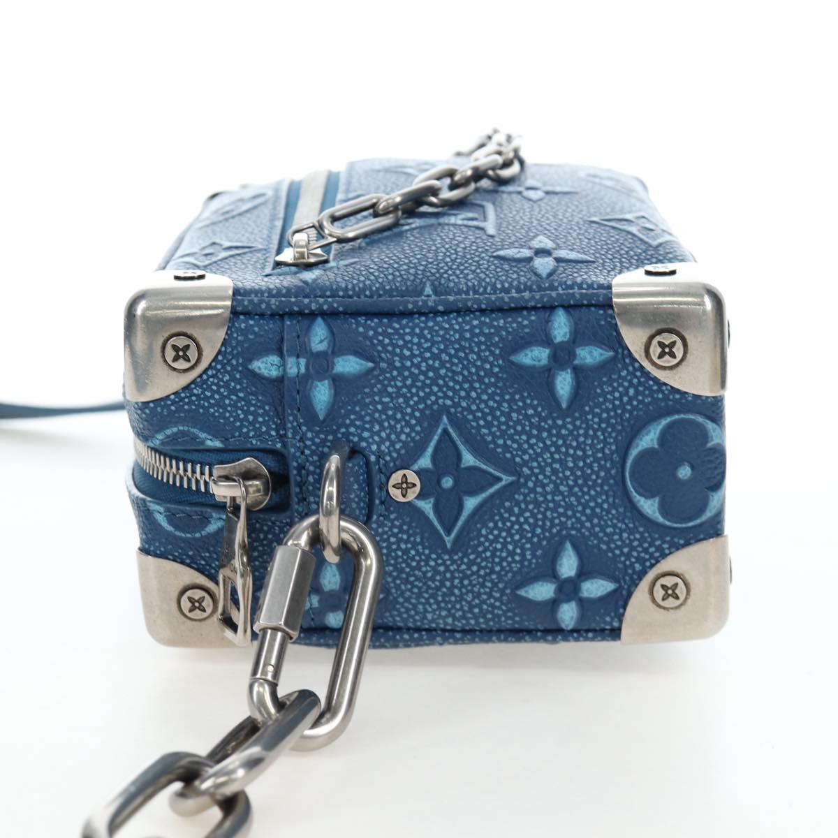 LOUIS VUITTON Monogram Mini Soft Trunk Bag Blue M21368 LV Auth 191462SAM