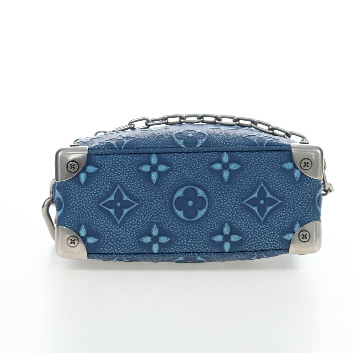 LOUIS VUITTON Monogram Mini Soft Trunk Bag Blue M21368 LV Auth 191462SAM