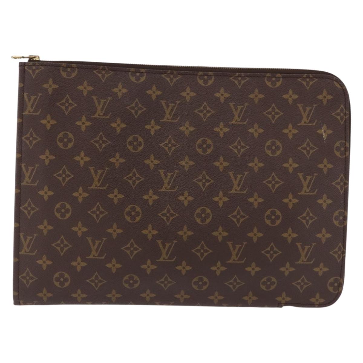 LOUIS VUITTON Monogram Posh Documents Briefcase M53457 LV Auth 191466