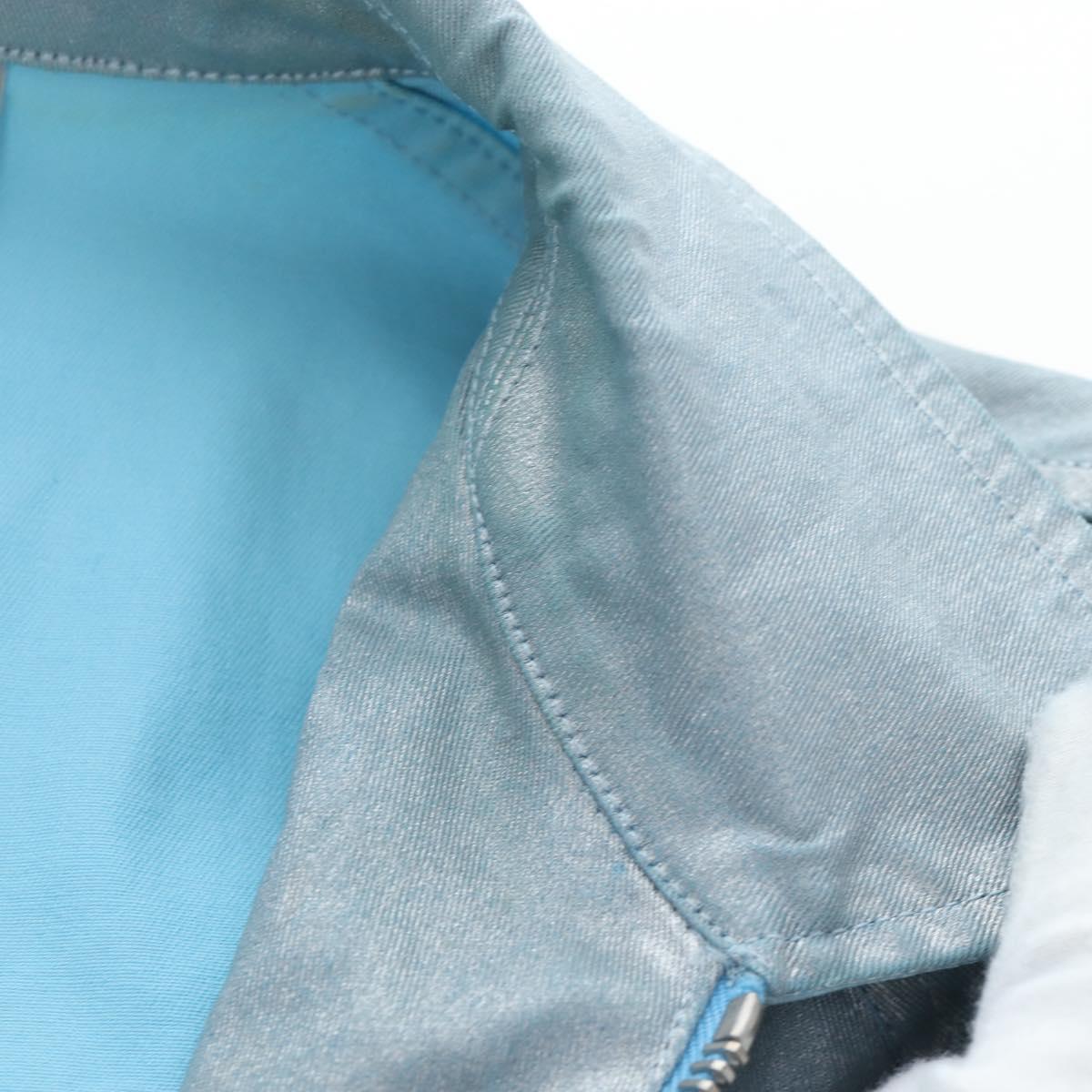 CHANEL Pants Jacket Denim Setup Light Blue CC Auth 191468SM