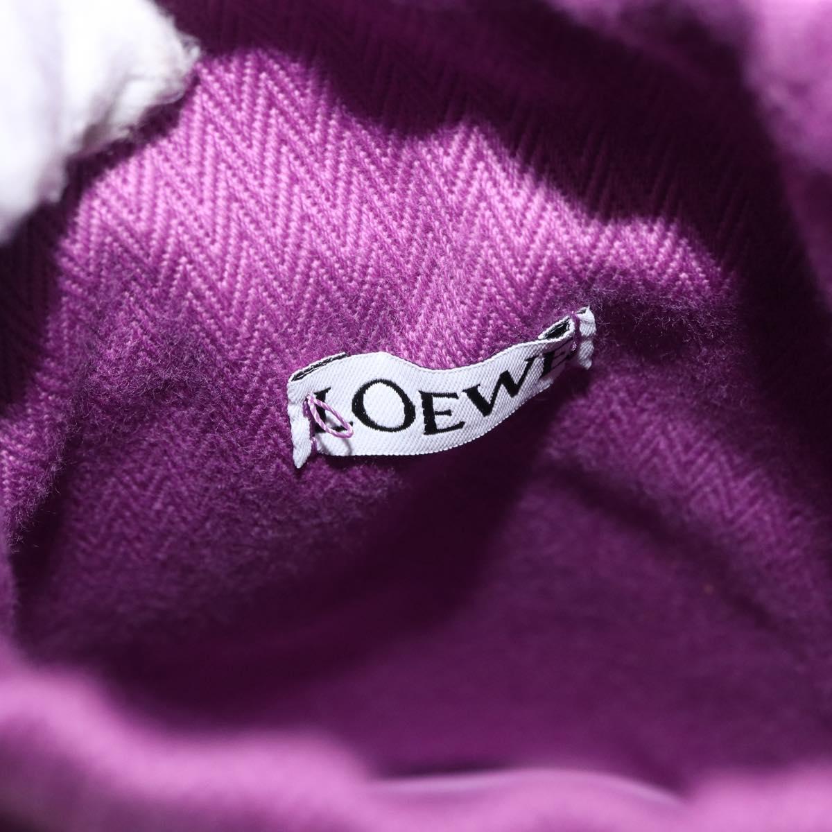 LOEWE Inflatable Pocket Bag Shoulder Bag Canvas Purple Auth 191480M