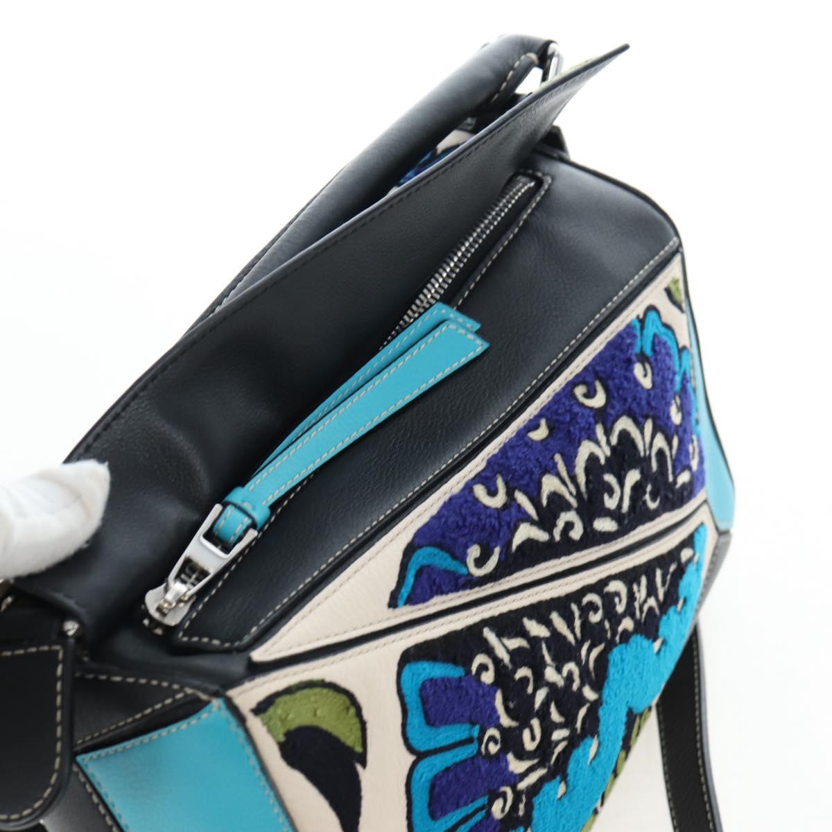 LOEWE Puzzle Bag Leather William De Morgan Collaboration 2way Auth 191481SM