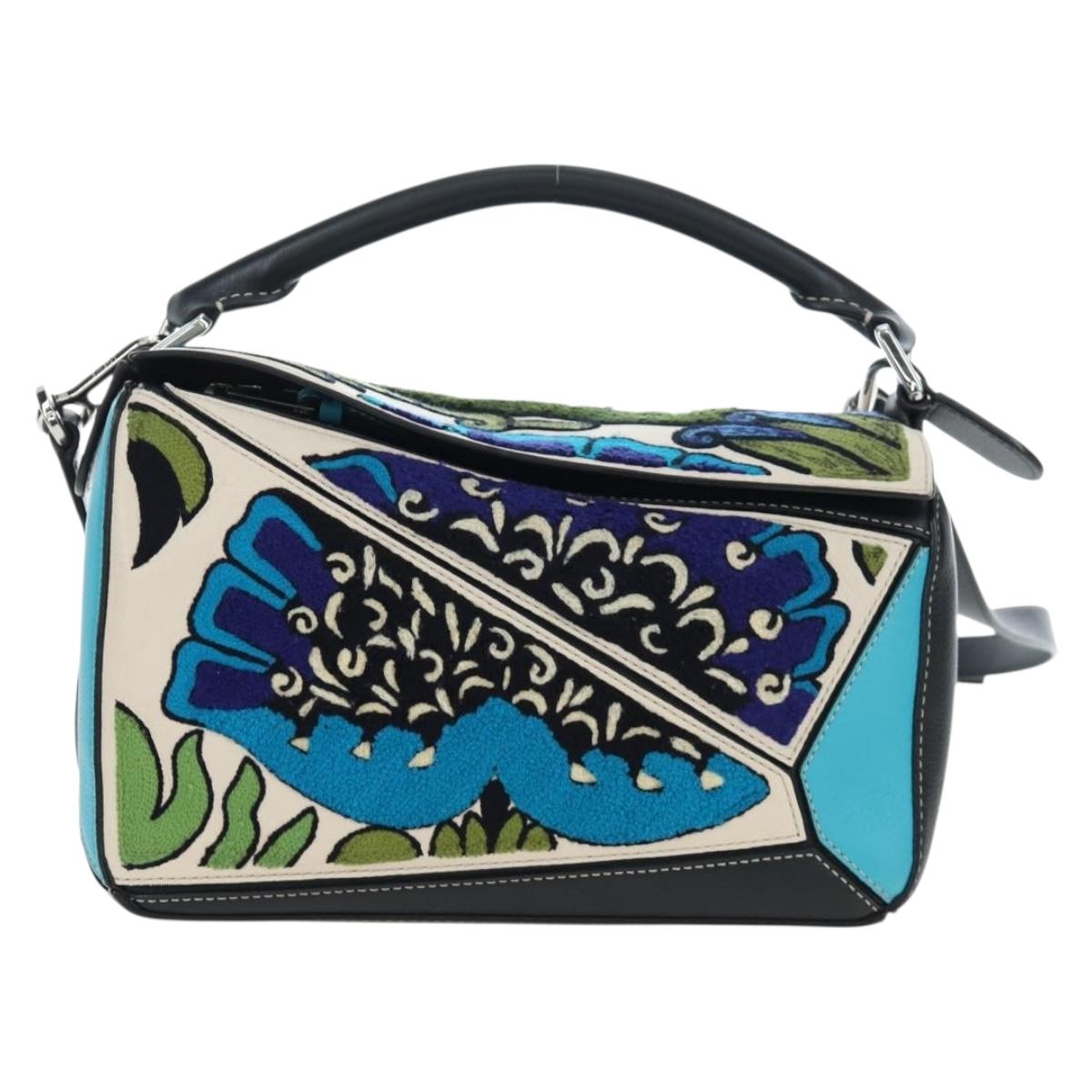 LOEWE Puzzle Bag Leather William De Morgan Collaboration 2way Auth 191481SM