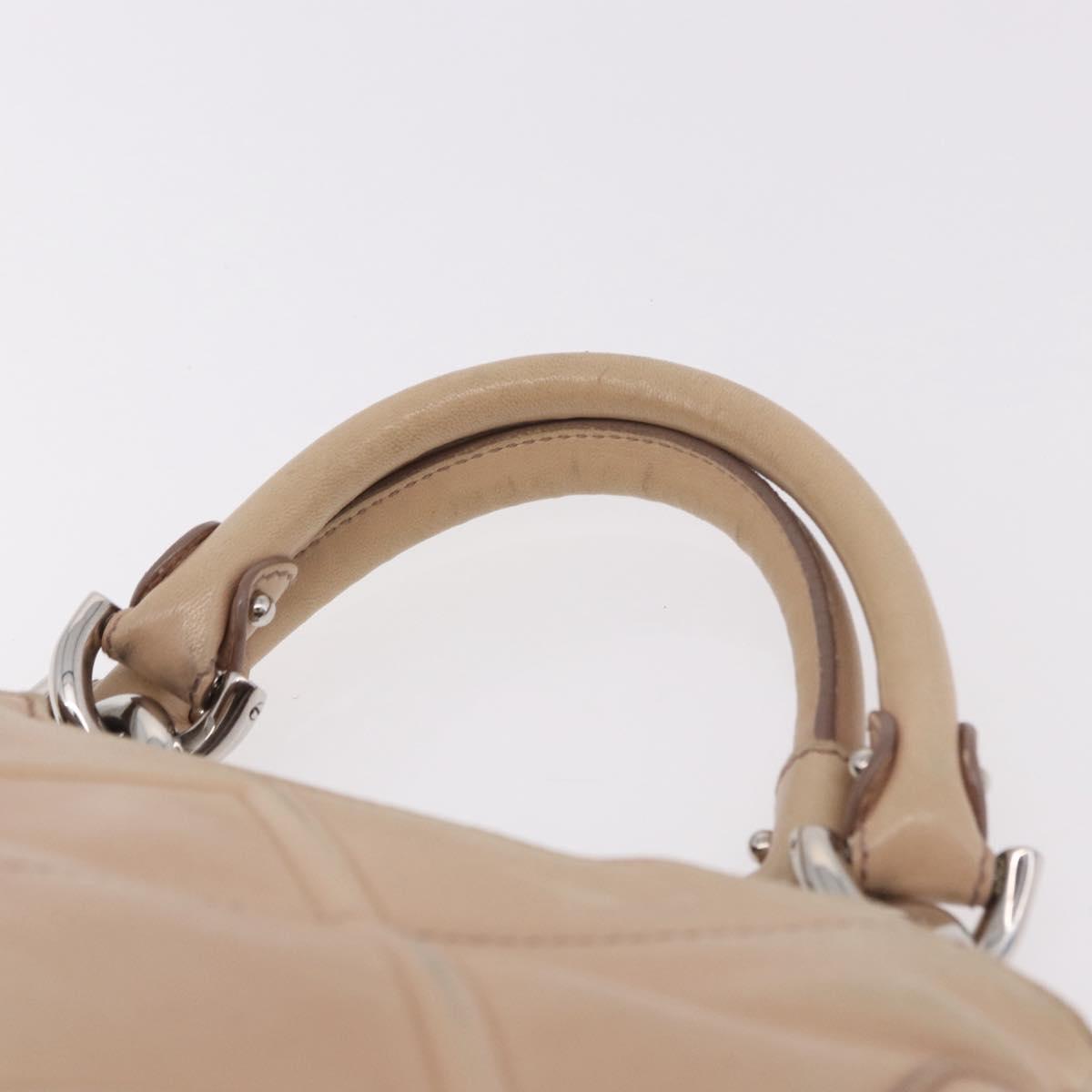 Salvatore Ferragamo Hand Bag Leather Pink Silver Auth 191491