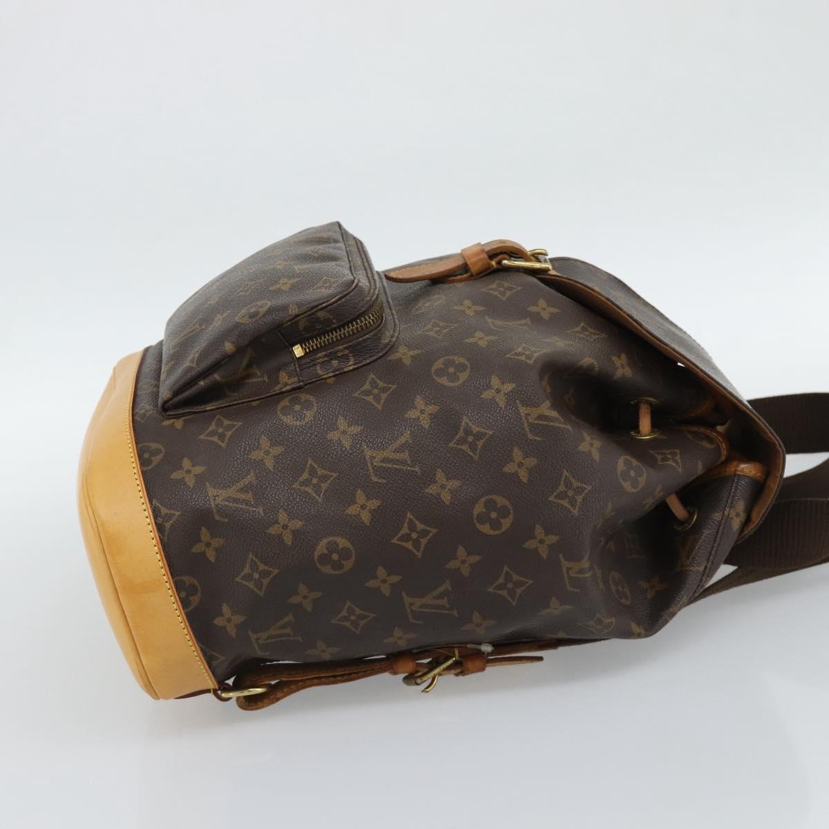 LOUIS VUITTON Monogram Montsouris GM Backpack M51135 LV Auth 191496