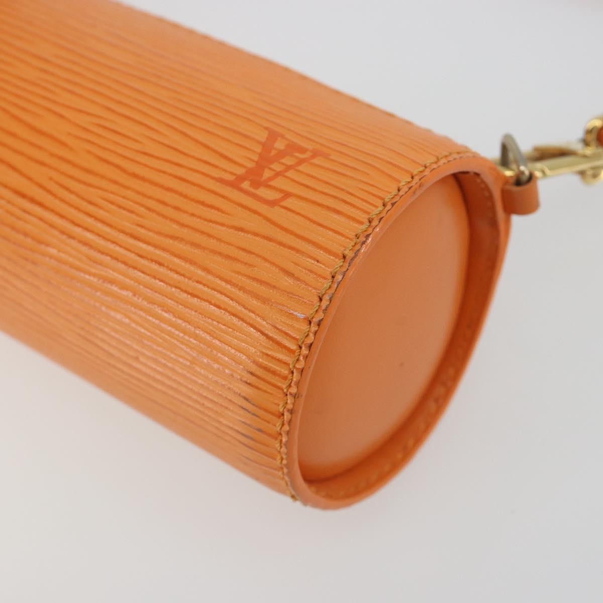 LOUIS VUITTON Epi Soufflot Pouch Accessory Pouch Orange Mandarin LV Auth 191498A