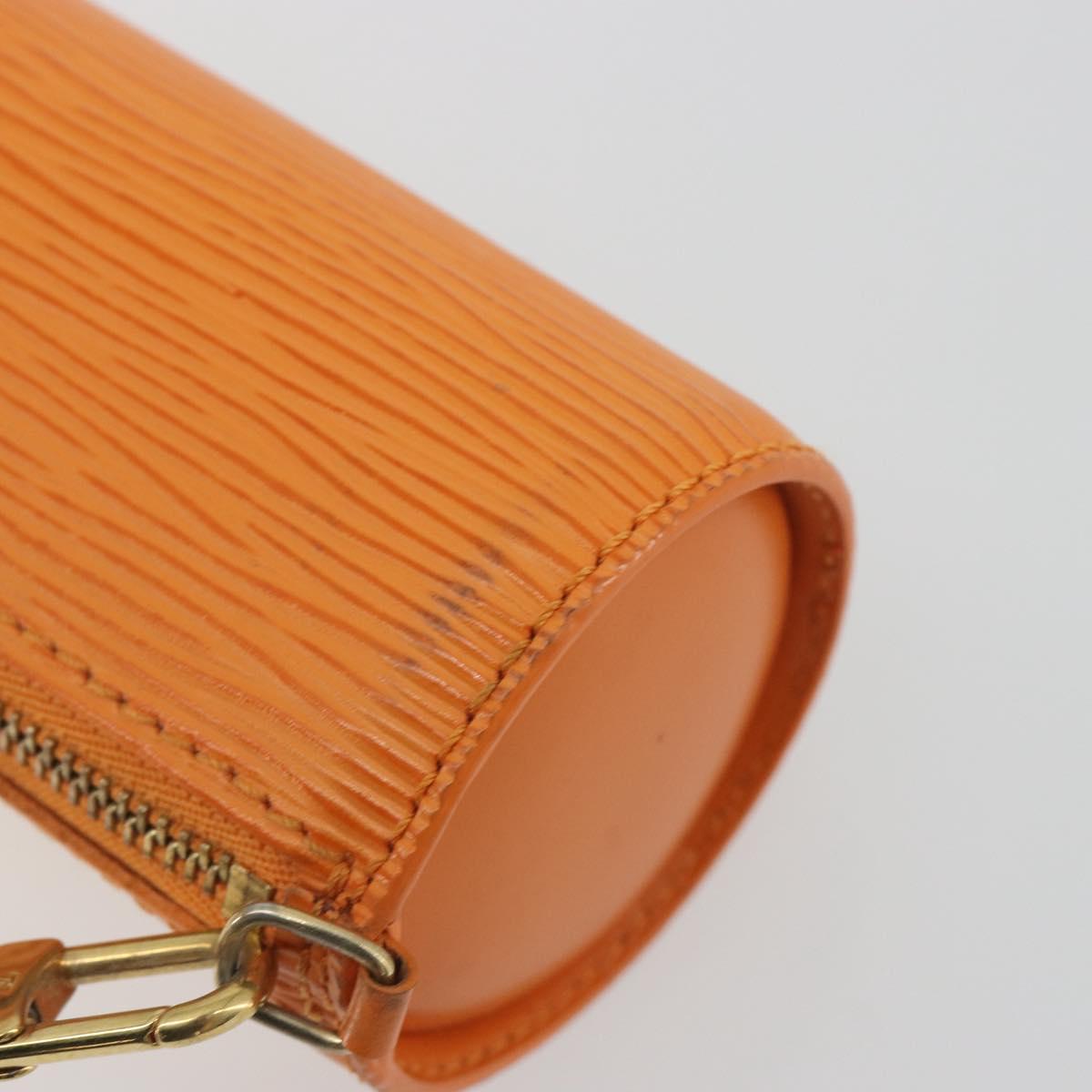 LOUIS VUITTON Epi Soufflot Pouch Accessory Pouch Orange Mandarin LV Auth 191498A