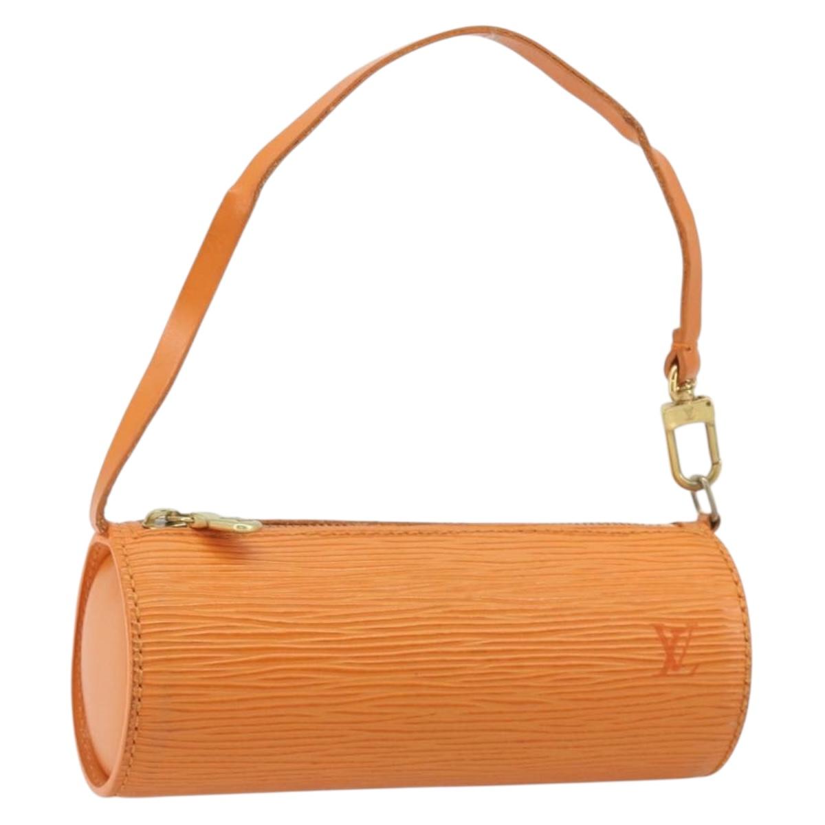 LOUIS VUITTON Epi Soufflot Pouch Accessory Pouch Orange Mandarin LV Auth 191498A