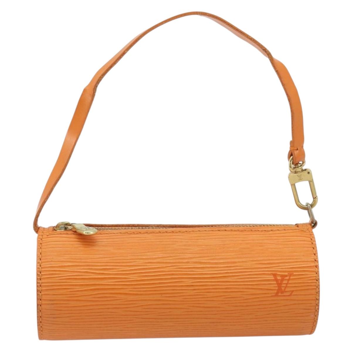 LOUIS VUITTON Epi Soufflot Pouch Accessory Pouch Orange Mandarin LV Auth 191498A