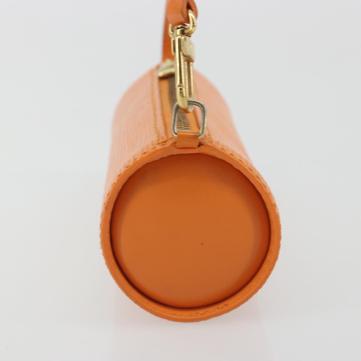 LOUIS VUITTON Epi Soufflot Pouch Accessory Pouch Orange Mandarin LV Auth 191498A