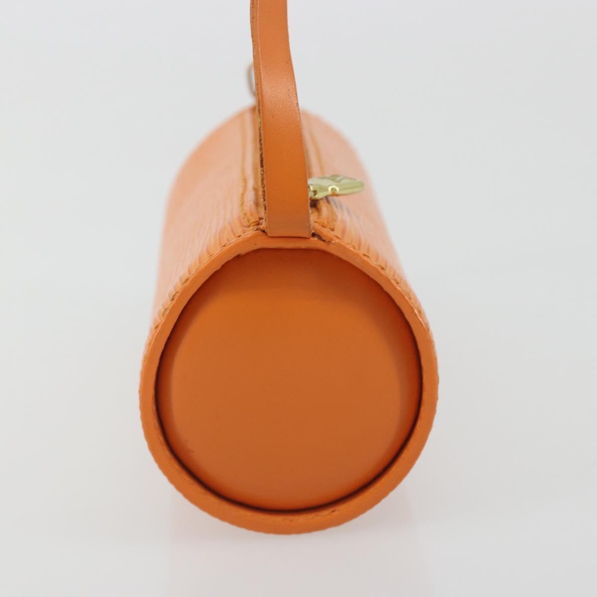 LOUIS VUITTON Epi Soufflot Pouch Accessory Pouch Orange Mandarin LV Auth 191498A