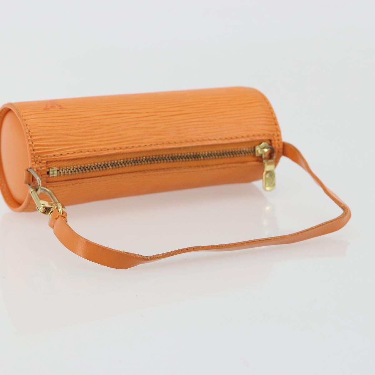 LOUIS VUITTON Epi Soufflot Pouch Accessory Pouch Orange Mandarin LV Auth 191498A
