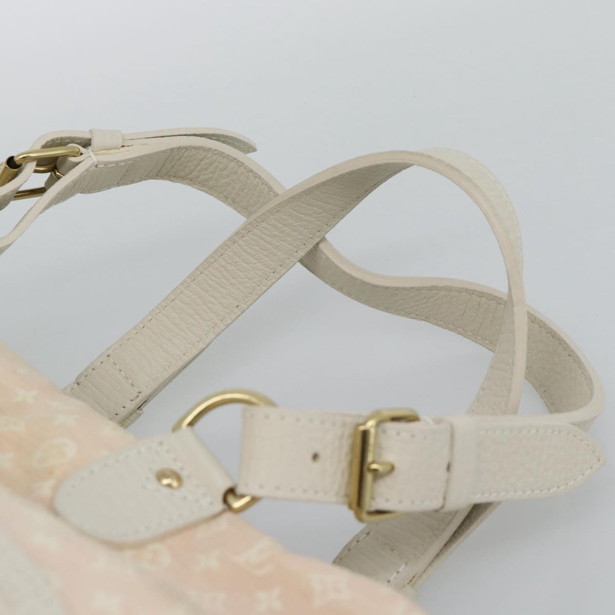 LOUIS VUITTON Monogram Mini Lin Sac Arange Shoulder Bag Rose M95255 Auth 191500