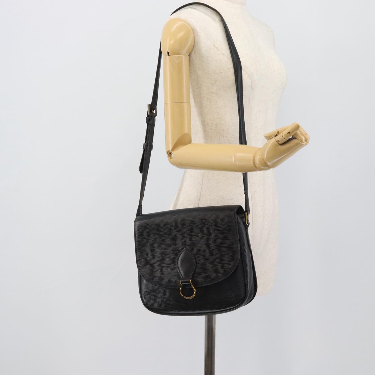LOUIS VUITTON Epi Saint Cloud GM Shoulder Bag Black M52192 LV Auth 191506
