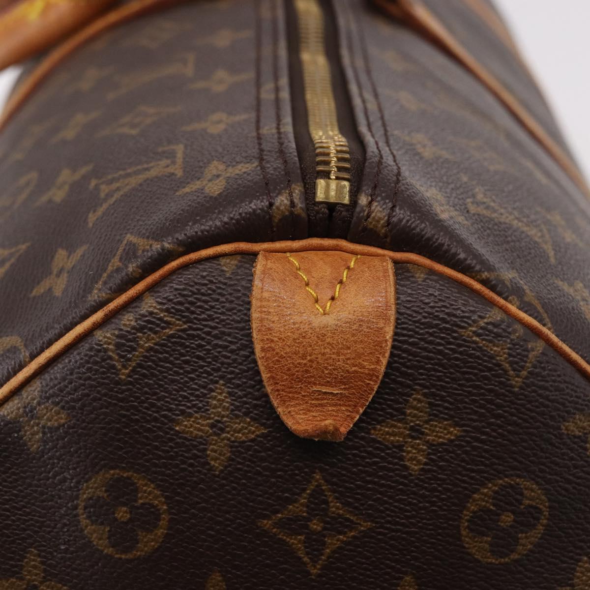 LOUIS VUITTON Monogram Keepall 55 Boston Bag M41424 LV Auth 191508