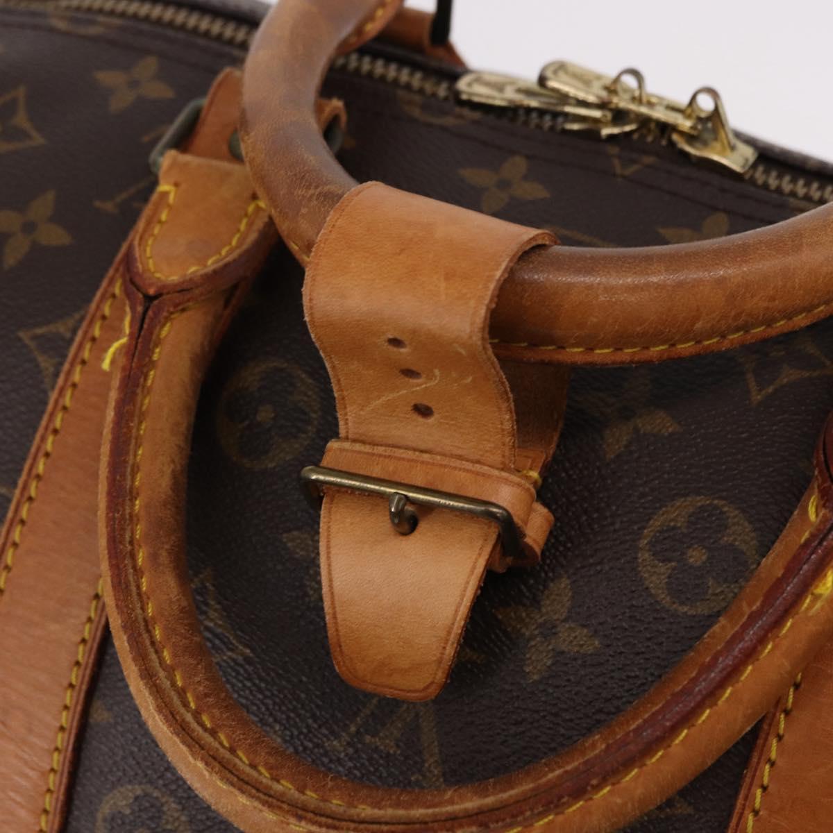 LOUIS VUITTON Monogram Keepall 55 Boston Bag M41424 LV Auth 191508