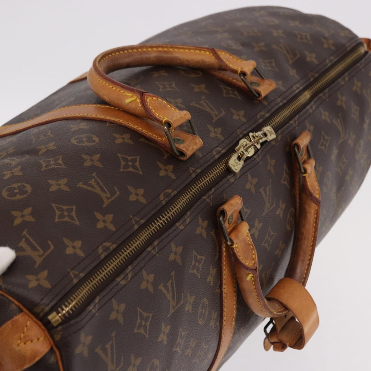 LOUIS VUITTON Monogram Keepall 55 Boston Bag M41424 LV Auth 191508