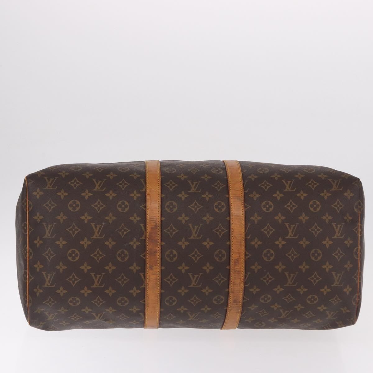 LOUIS VUITTON Monogram Keepall 55 Boston Bag M41424 LV Auth 191508