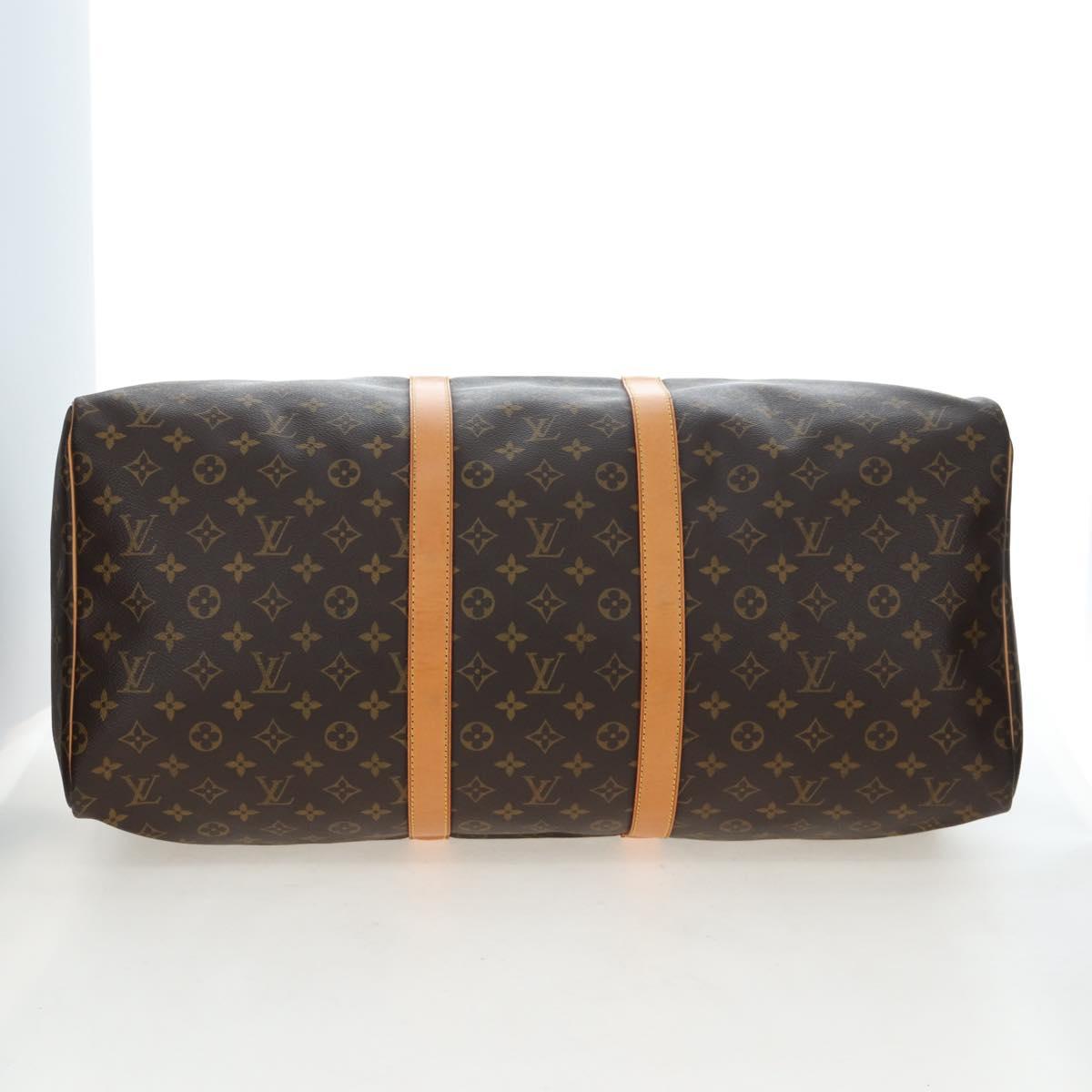 LOUIS VUITTON Monogram Keepall 55 Boston Bag M41424 LV Auth 191509V