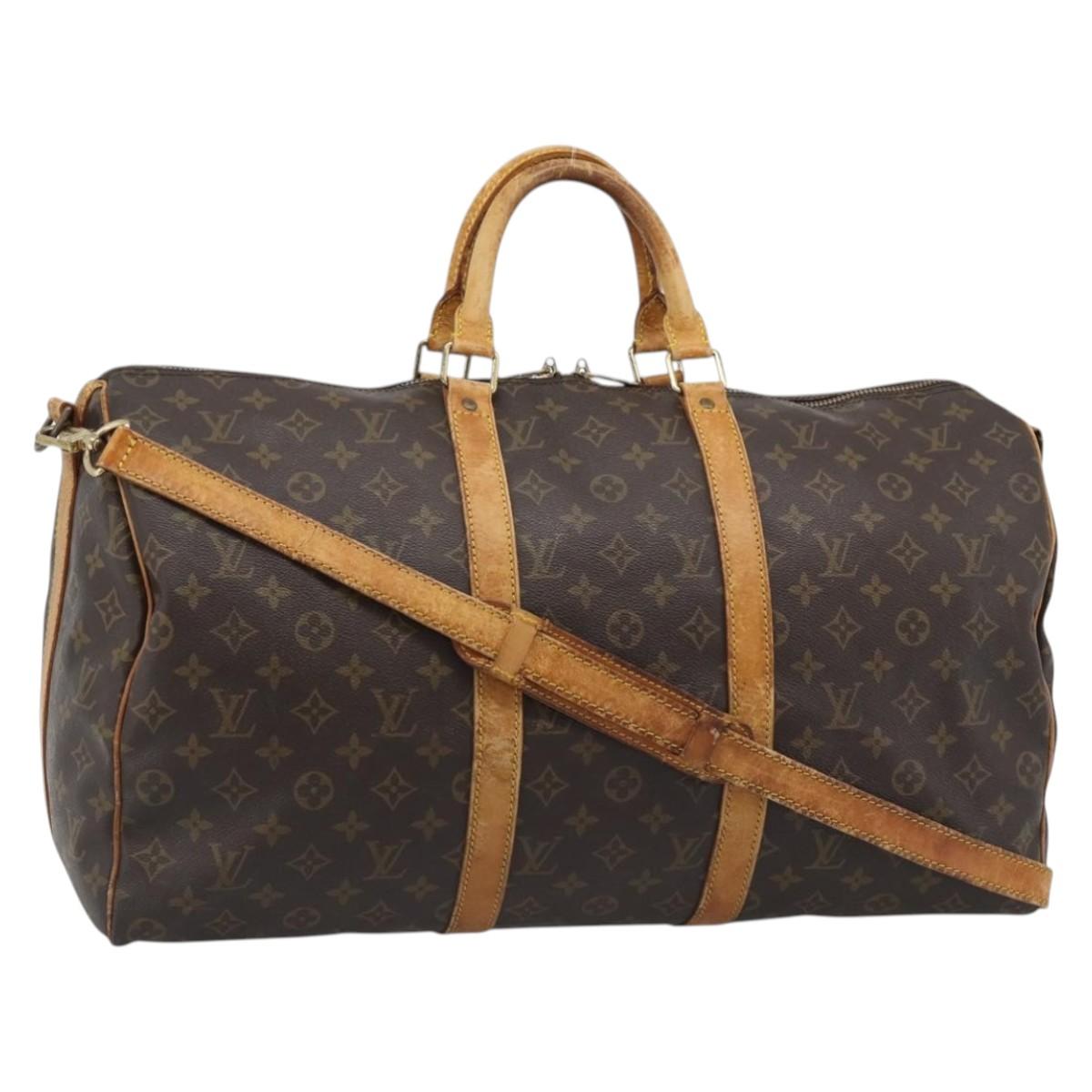 LOUIS VUITTON Monogram Keepall Bandouliere 45 Boston Bag M41418 LV Auth 191514