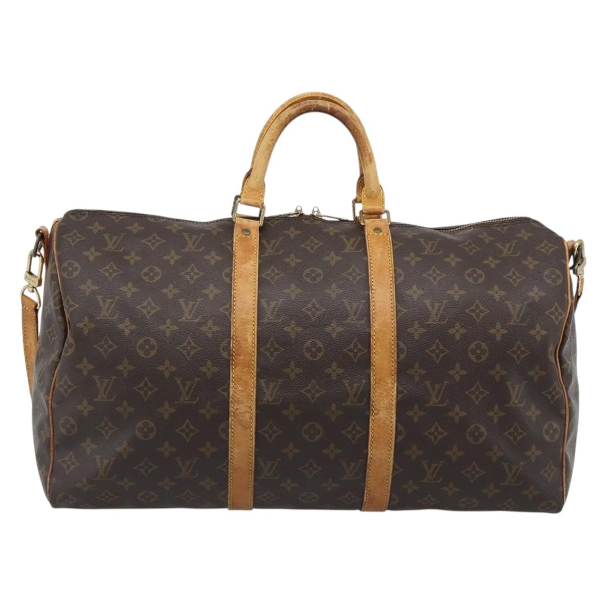 LOUIS VUITTON Monogram Keepall Bandouliere 45 Boston Bag M41418 LV Auth 191514