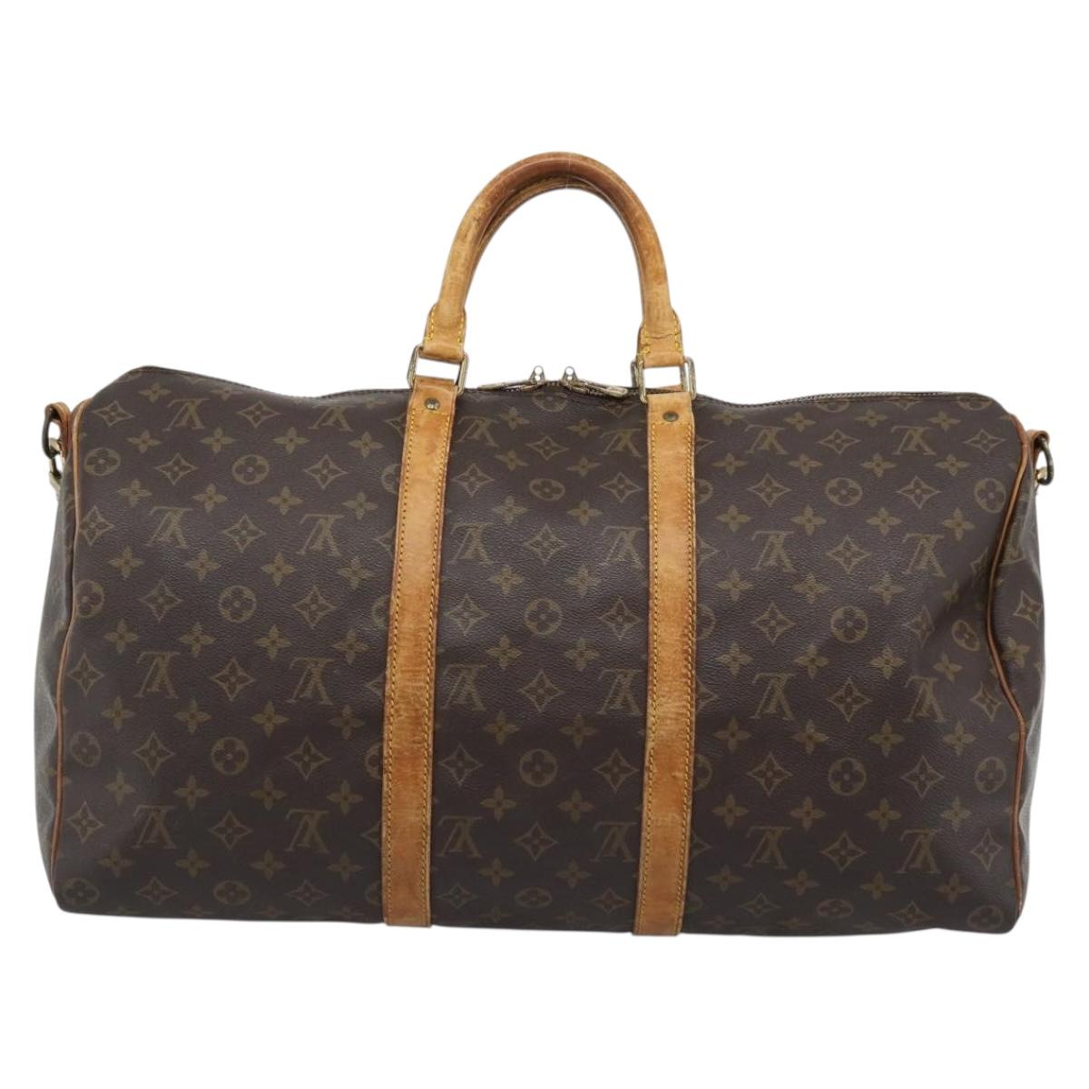 LOUIS VUITTON Monogram Keepall Bandouliere 45 Boston Bag M41418 LV Auth 191514