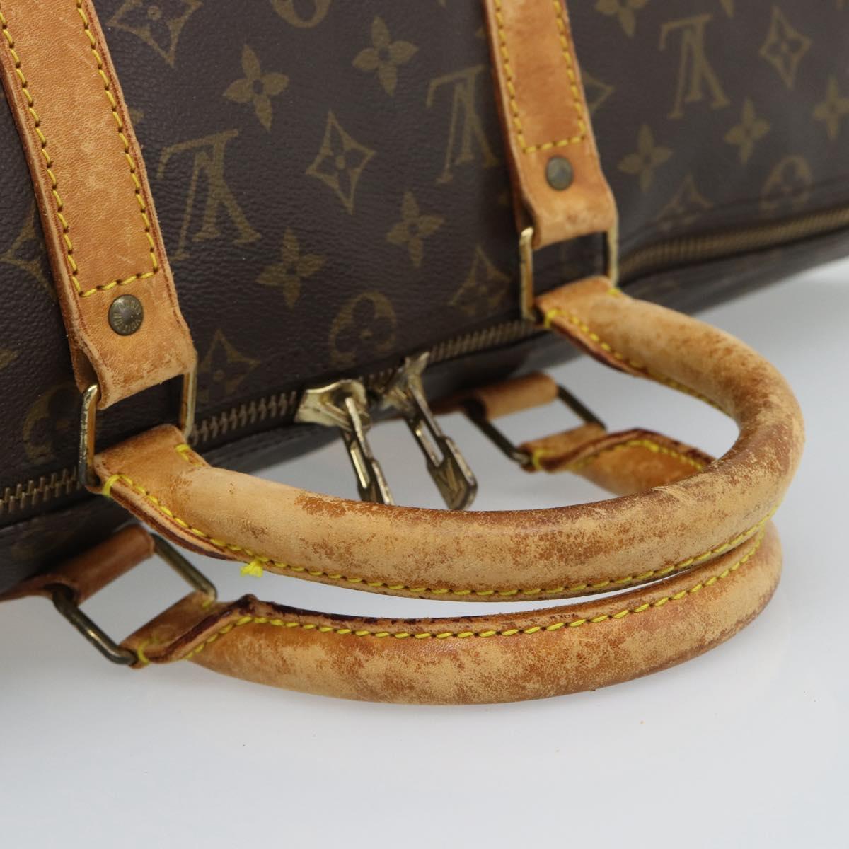 LOUIS VUITTON Monogram Keepall Bandouliere 45 Boston Bag M41418 LV Auth 191514