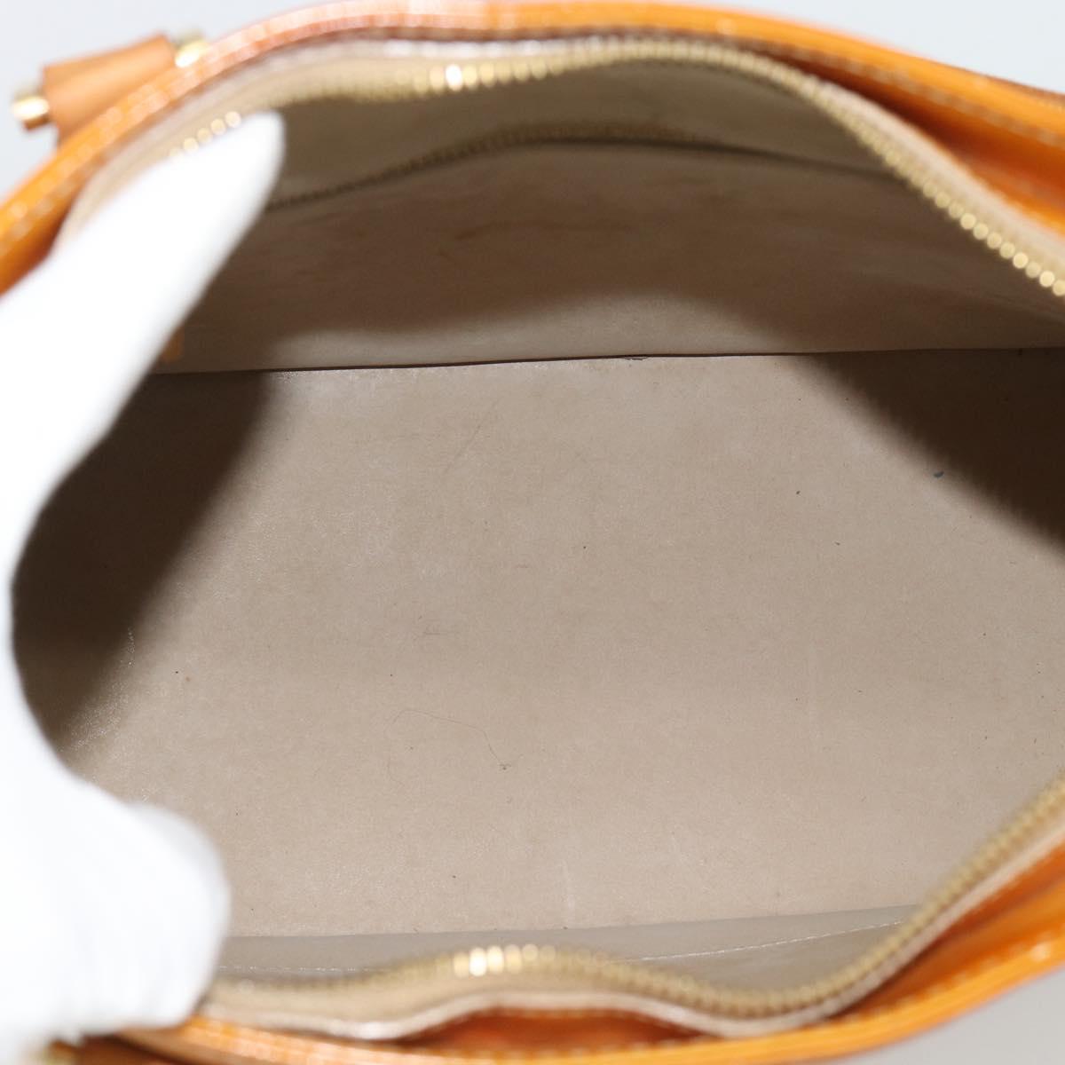 LOUIS VUITTON Monogram Vernis Houston Hand Bag Beige M91004 LV Auth 191516