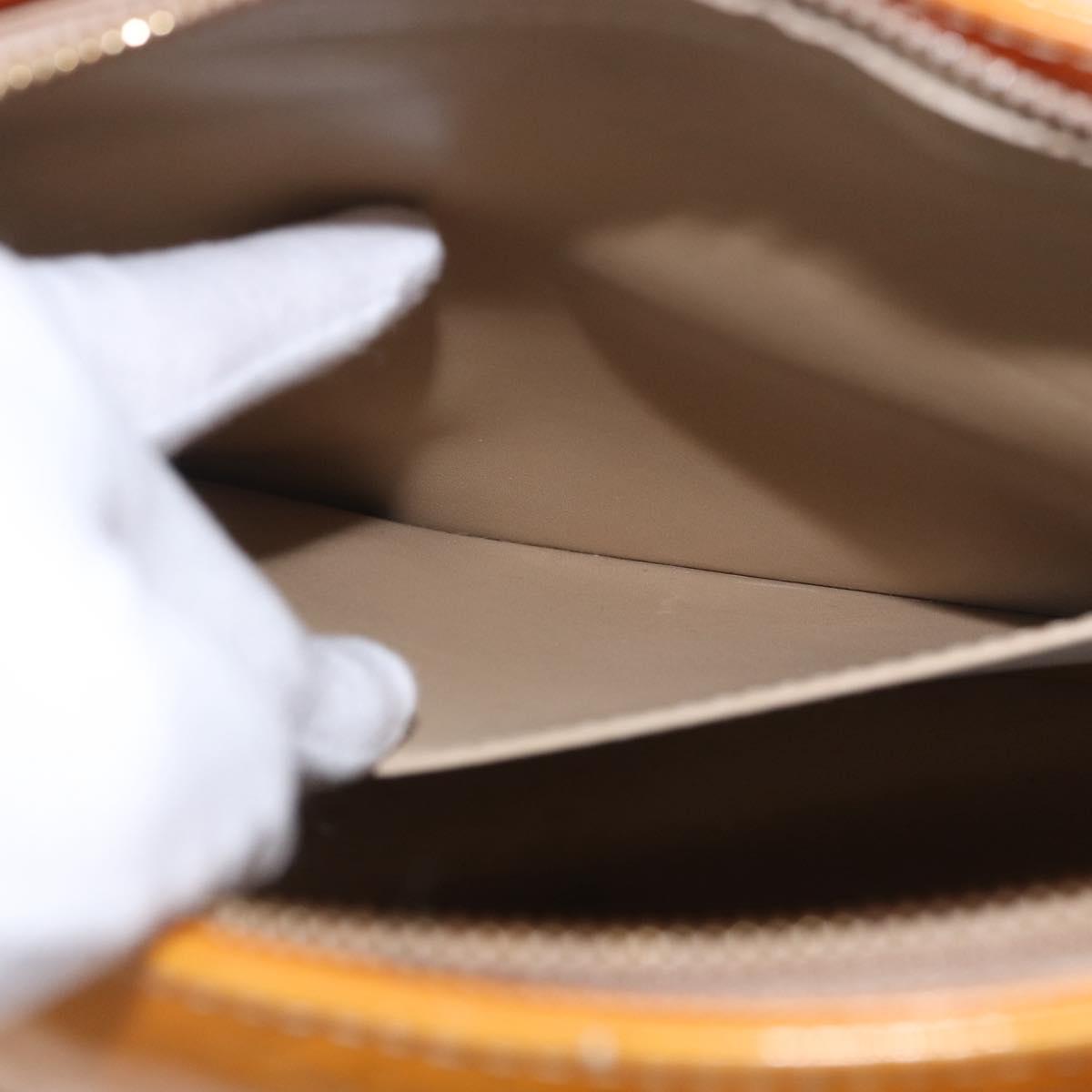 LOUIS VUITTON Monogram Vernis Houston Hand Bag Beige M91004 LV Auth 191517