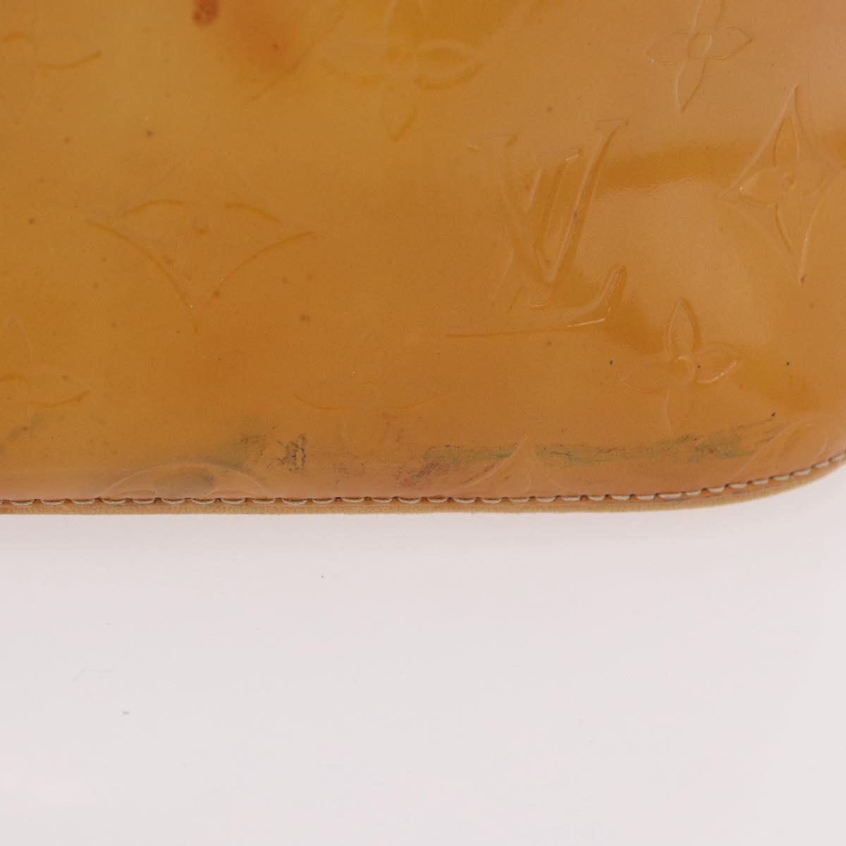 LOUIS VUITTON Monogram Vernis Houston Hand Bag Beige M91004 LV Auth 191517