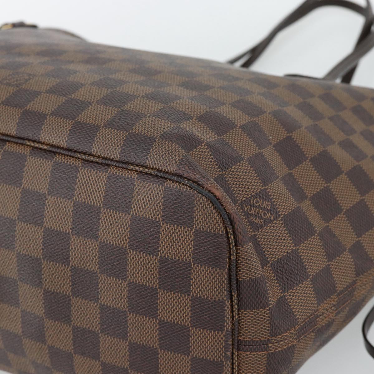 LOUIS VUITTON Damier Ebene Neverfull MM Tote Bag N51105 LV Auth 191519
