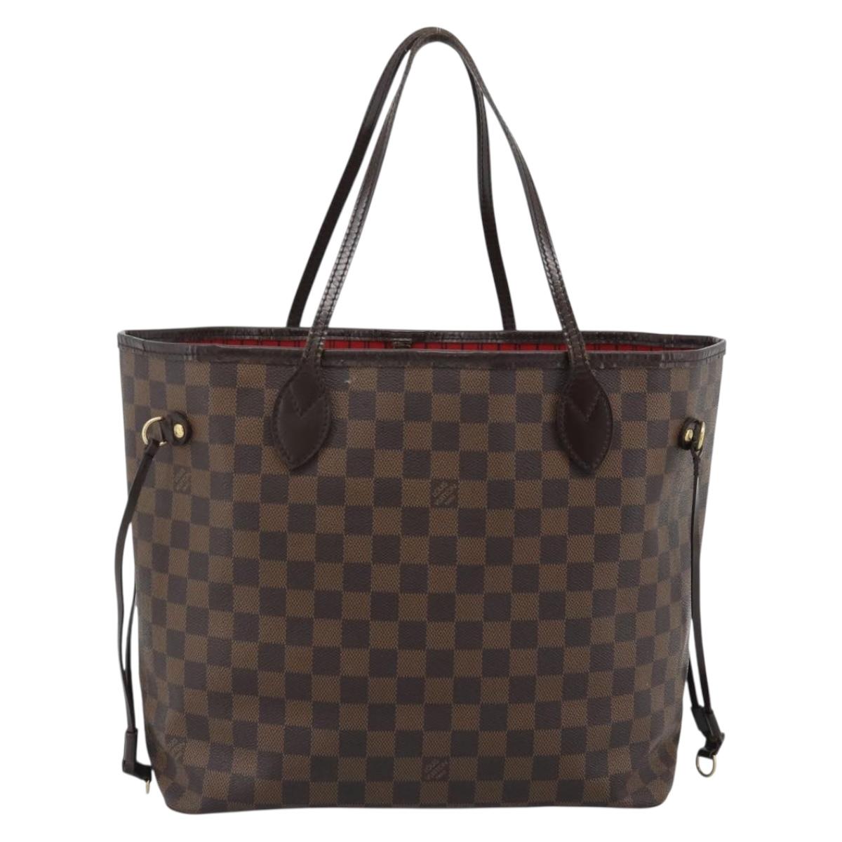 LOUIS VUITTON Damier Ebene Neverfull MM Tote Bag N51105 LV Auth 191519