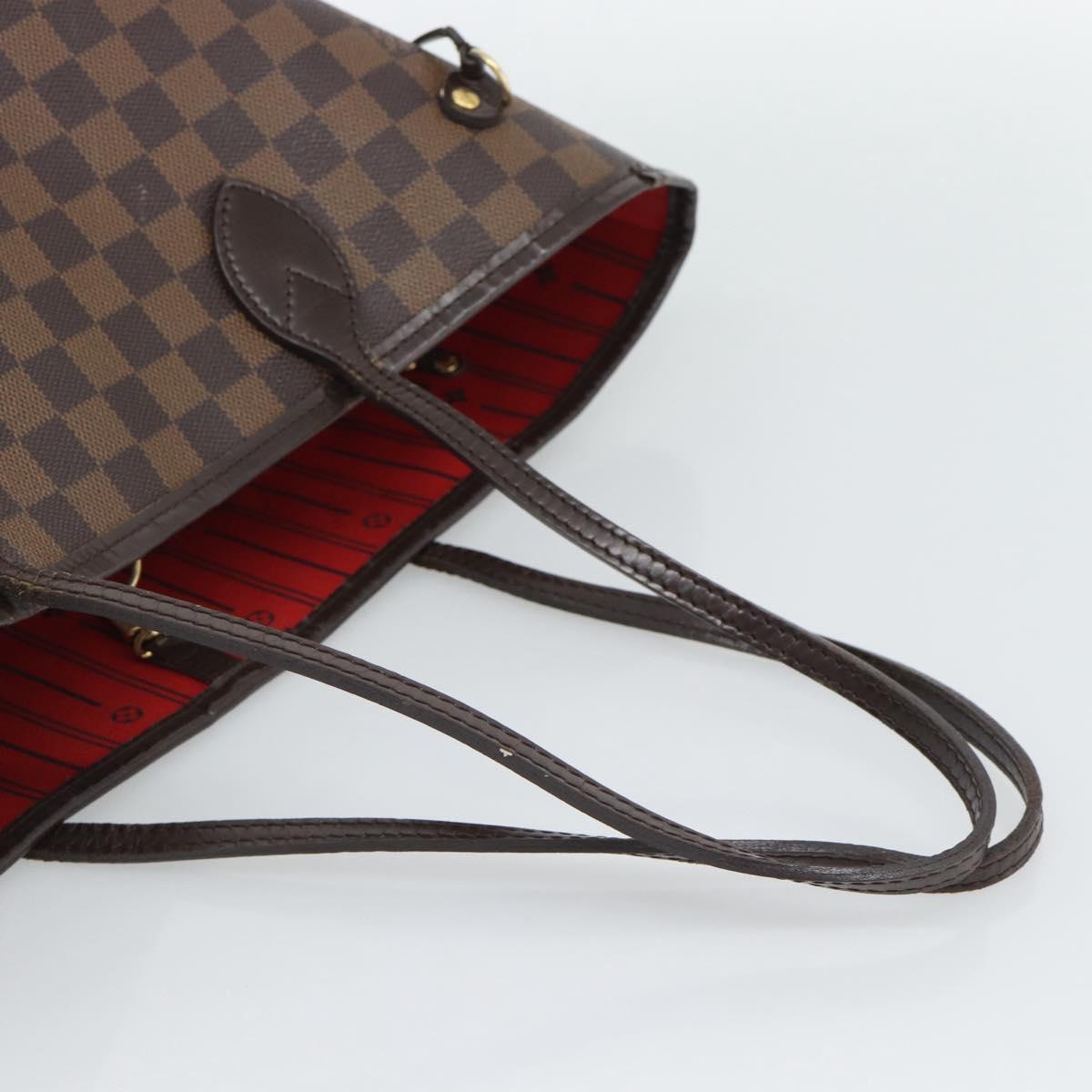 LOUIS VUITTON Damier Ebene Neverfull MM Tote Bag N51105 LV Auth 191519