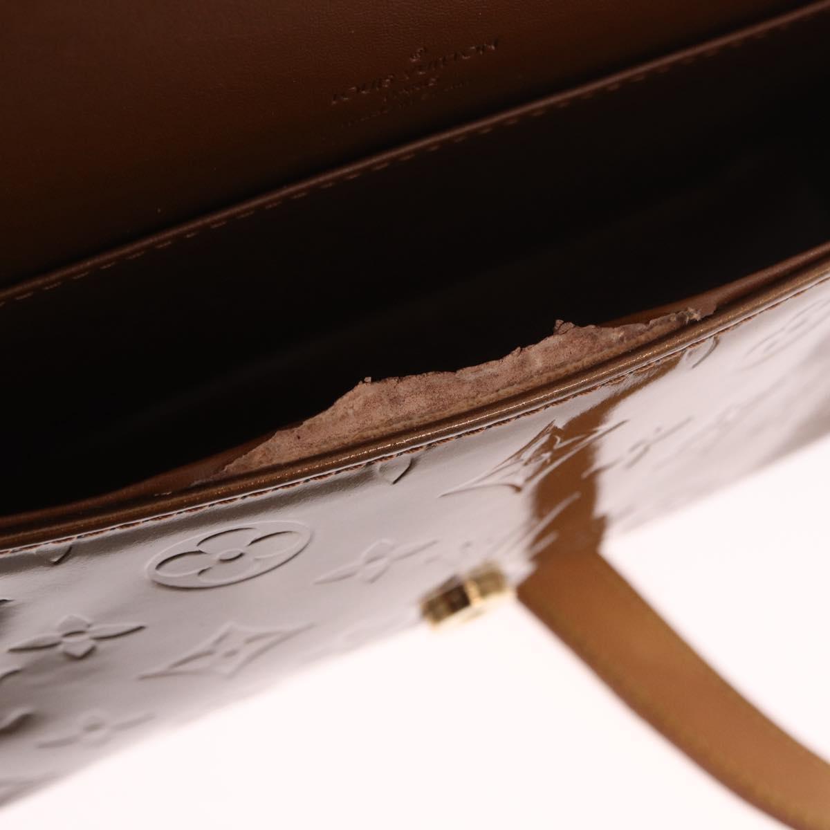 LOUIS VUITTON Monogram Vernis Thompson Street Bronze M91124 LV Auth 191522