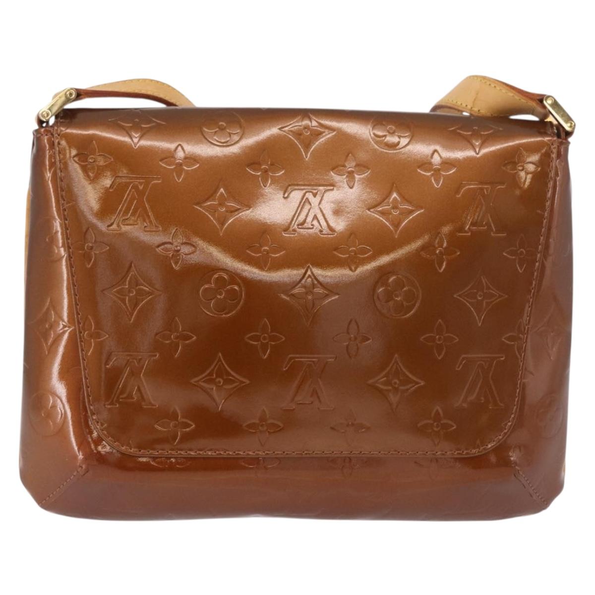 LOUIS VUITTON Monogram Vernis Thompson Street Bronze M91124 LV Auth 191522