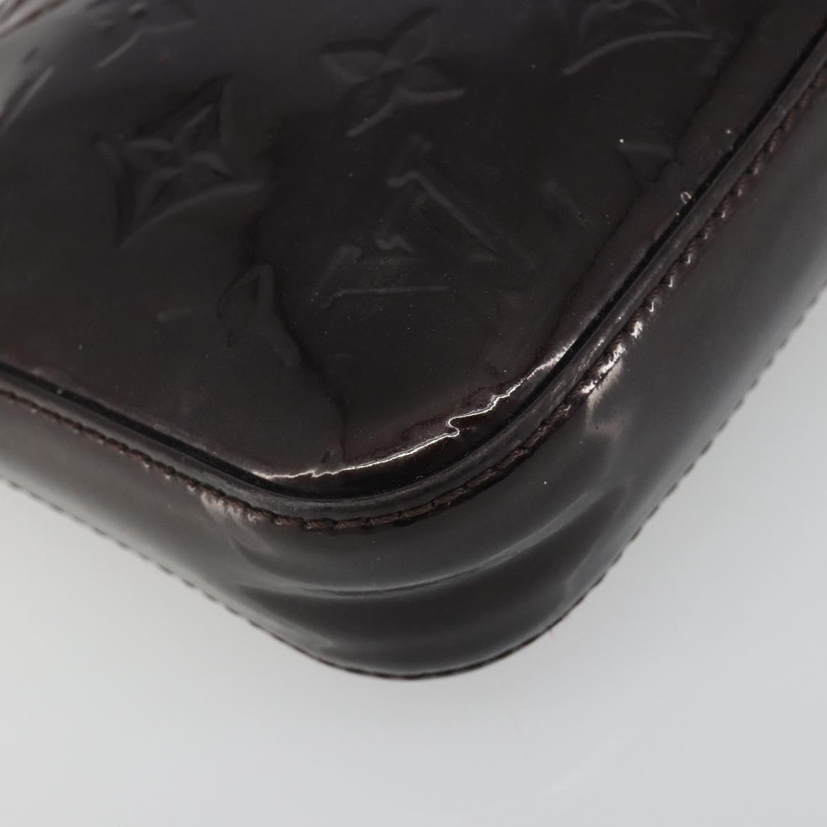 LOUIS VUITTON Monogram Vernis Pochette Pouch Amarante M91576 LV Auth 191524