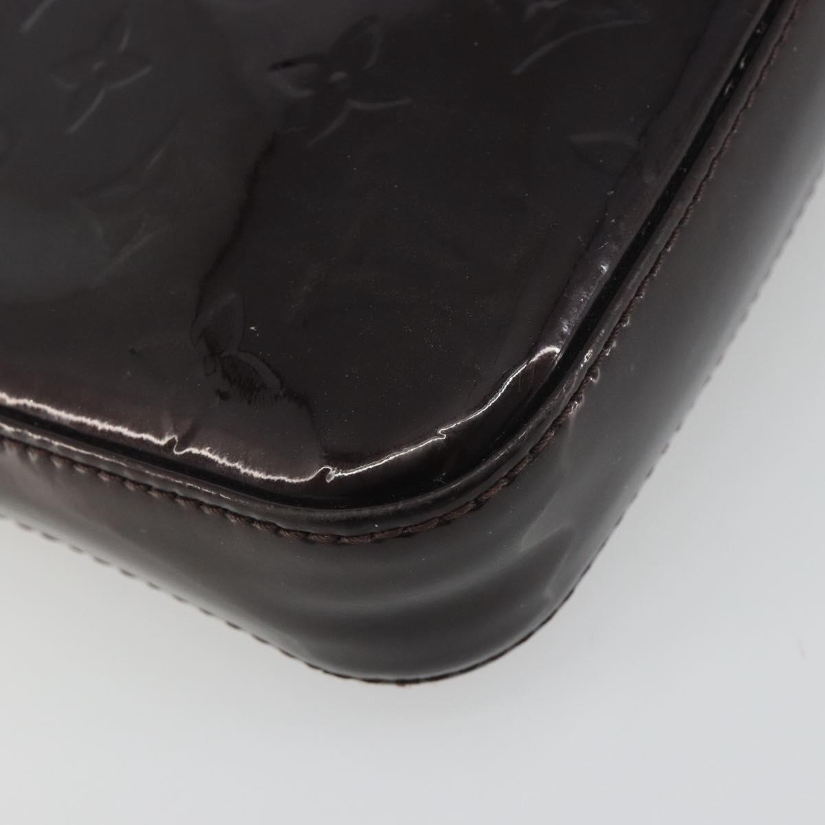 LOUIS VUITTON Monogram Vernis Pochette Pouch Amarante M91576 LV Auth 191524