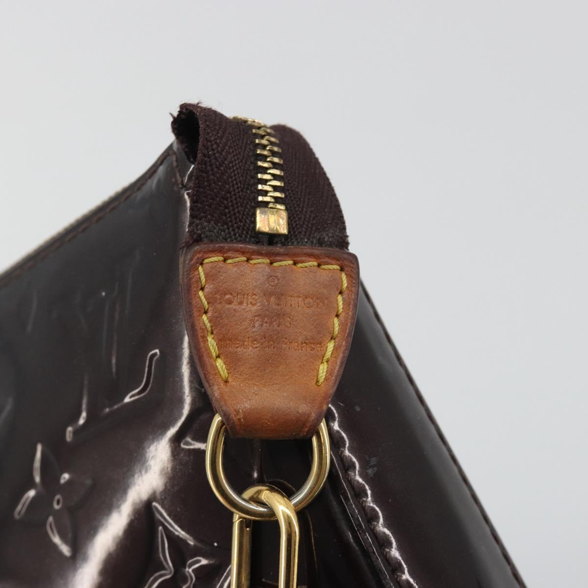 LOUIS VUITTON Monogram Vernis Pochette Pouch Amarante M91576 LV Auth 191524