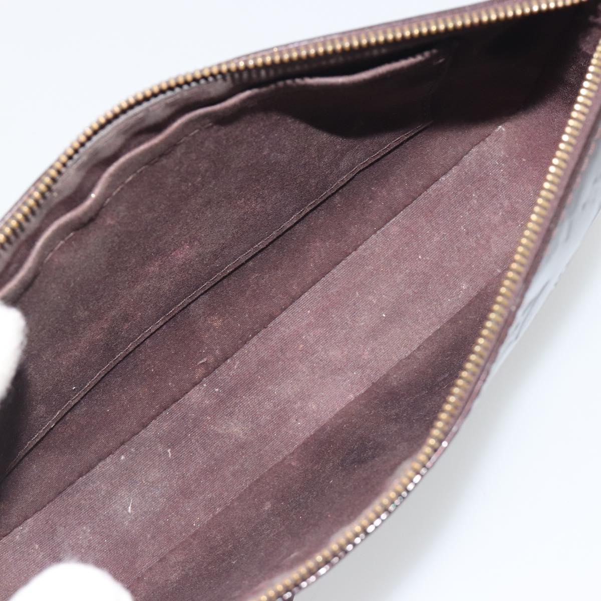 LOUIS VUITTON Monogram Vernis Pochette Pouch Amarante M91576 LV Auth 191524