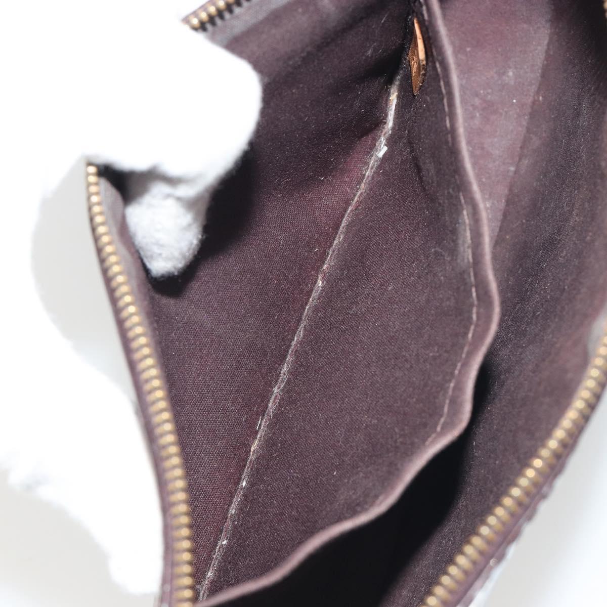 LOUIS VUITTON Monogram Vernis Pochette Pouch Amarante M91576 LV Auth 191524