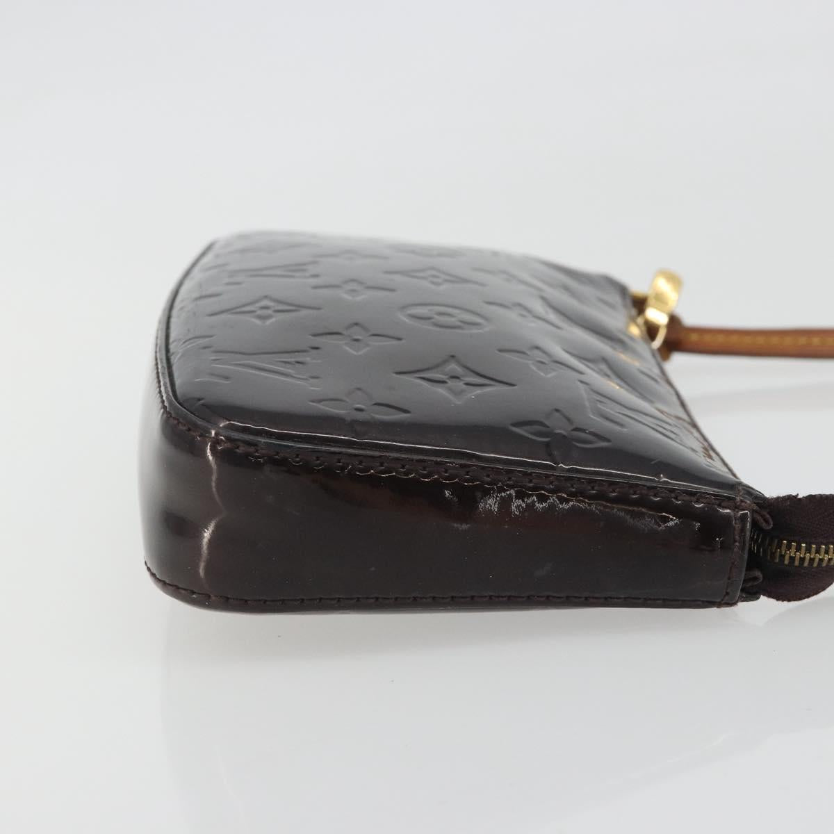 LOUIS VUITTON Monogram Vernis Pochette Pouch Amarante M91576 LV Auth 191524
