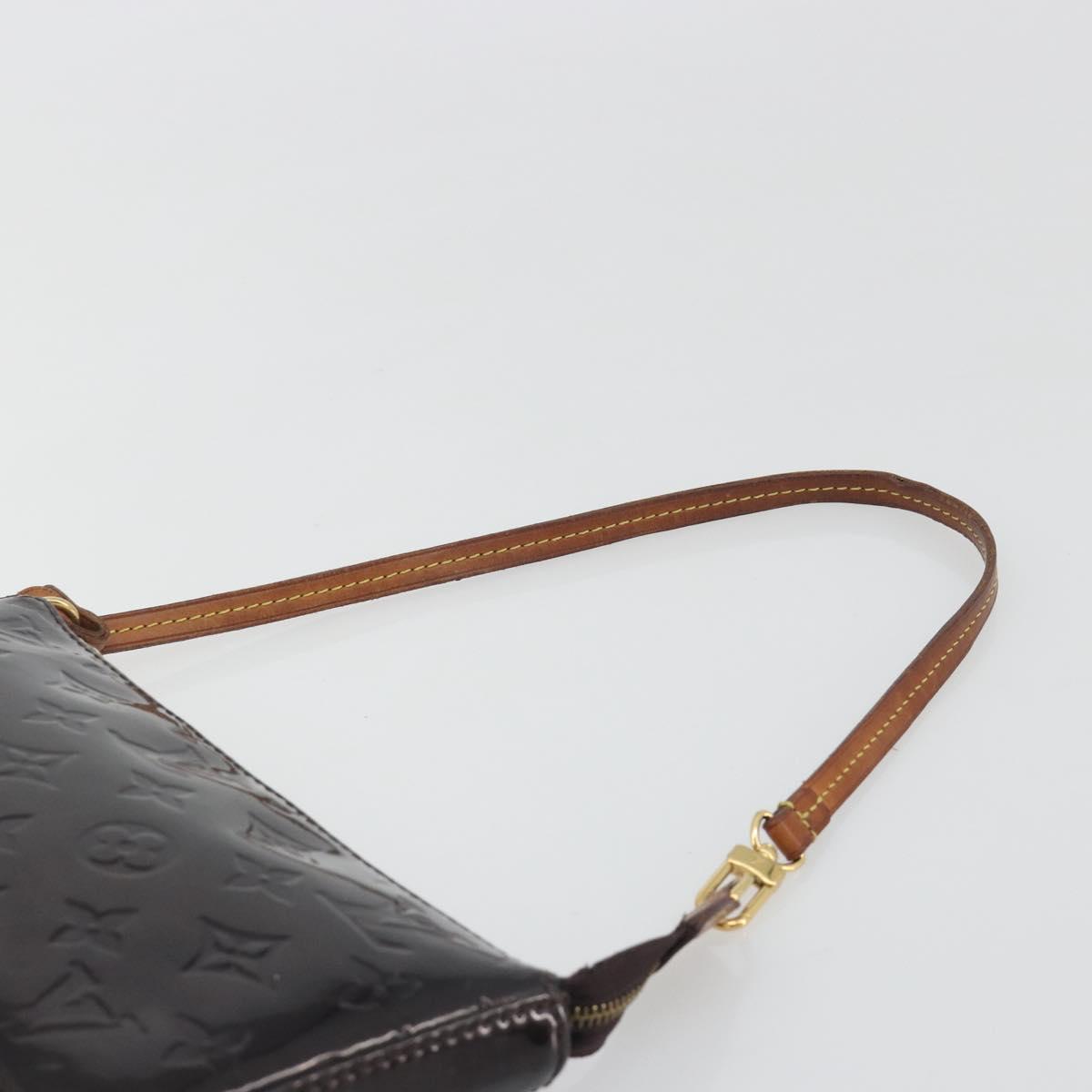 LOUIS VUITTON Monogram Vernis Pochette Pouch Amarante M91576 LV Auth 191524