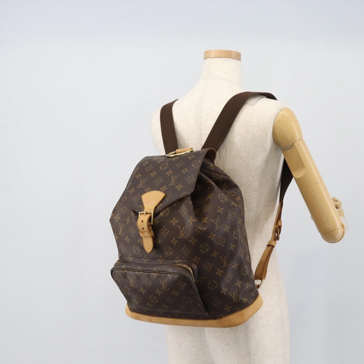 LOUIS VUITTON Monogram Montsouris GM Backpack M51135 LV Auth 191527A