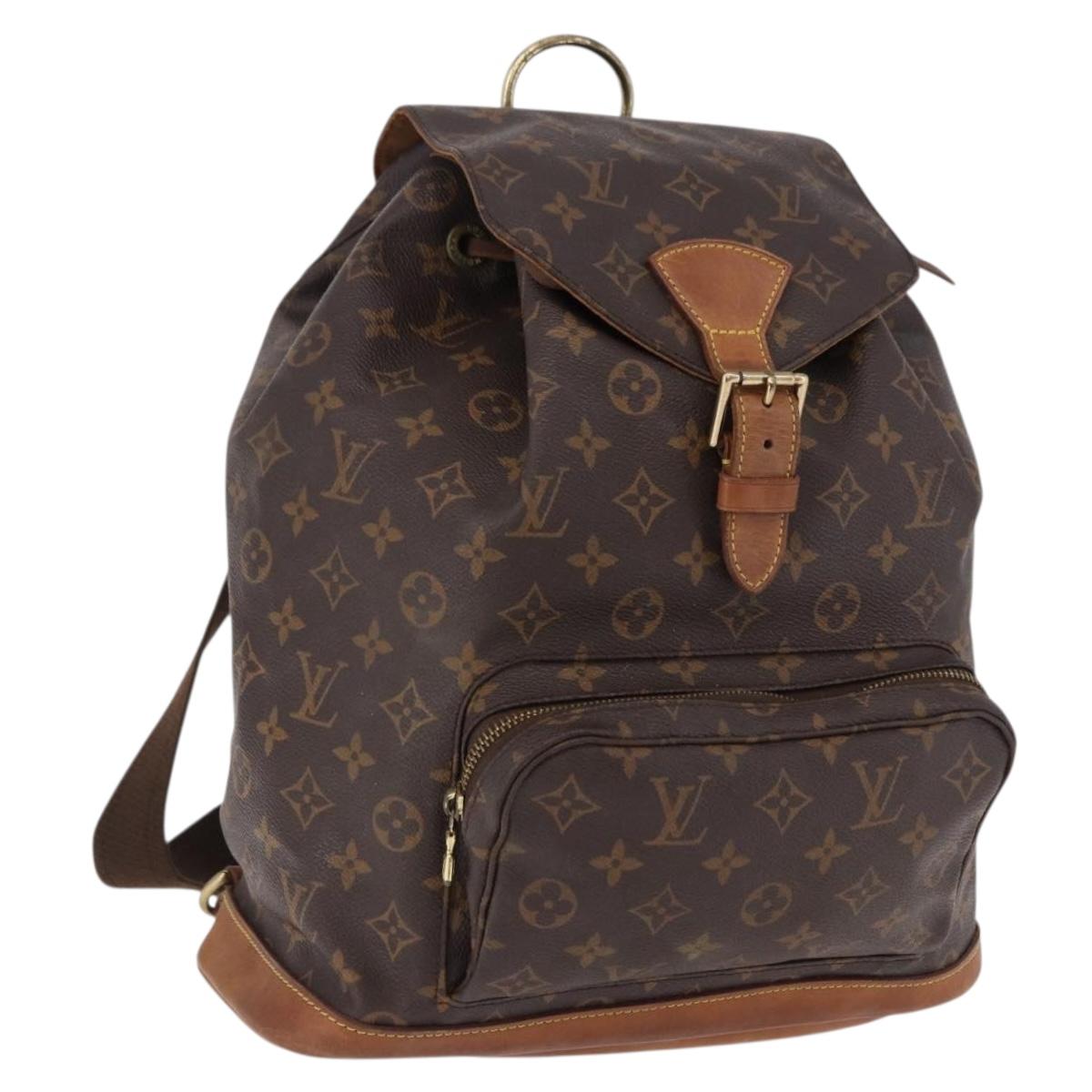 LOUIS VUITTON Monogram Montsouris GM Backpack M51135 LV Auth 191528