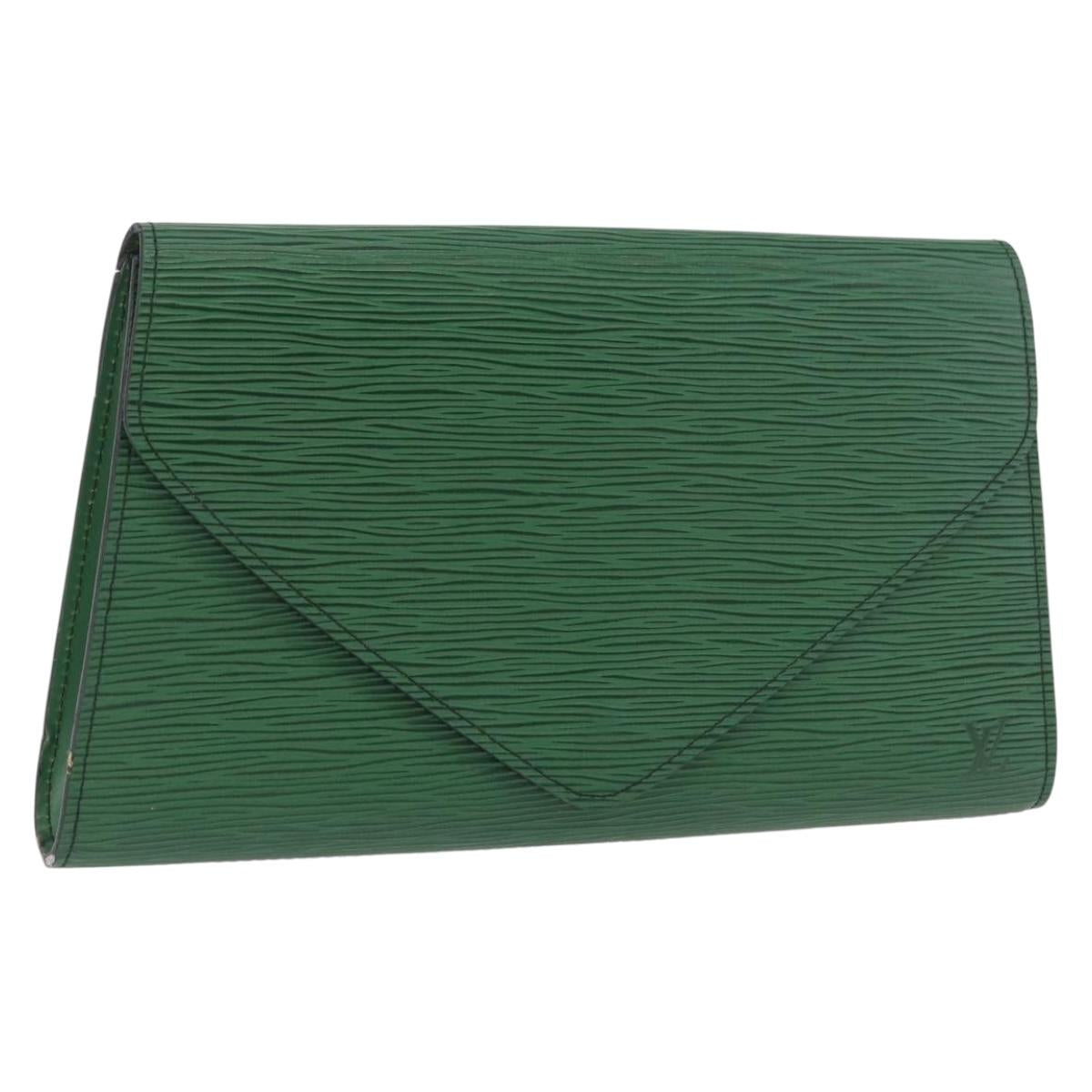LOUIS VUITTON Epi Art Deco Clutch Bag Green M52634 LV Auth 191535