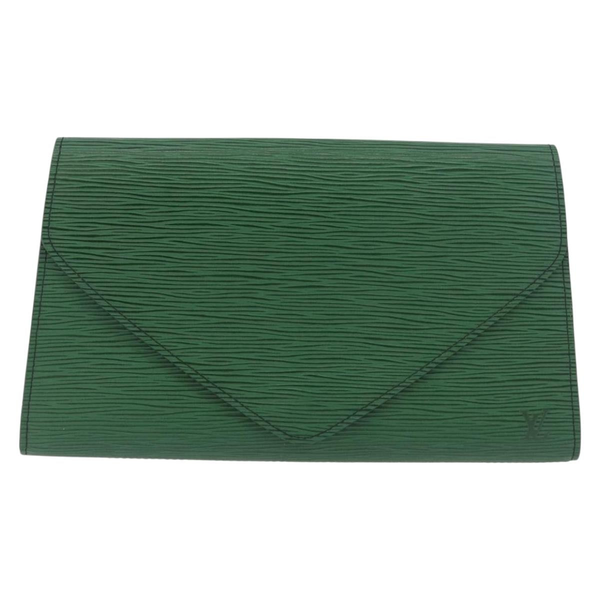 LOUIS VUITTON Epi Art Deco Clutch Bag Green M52634 LV Auth 191535
