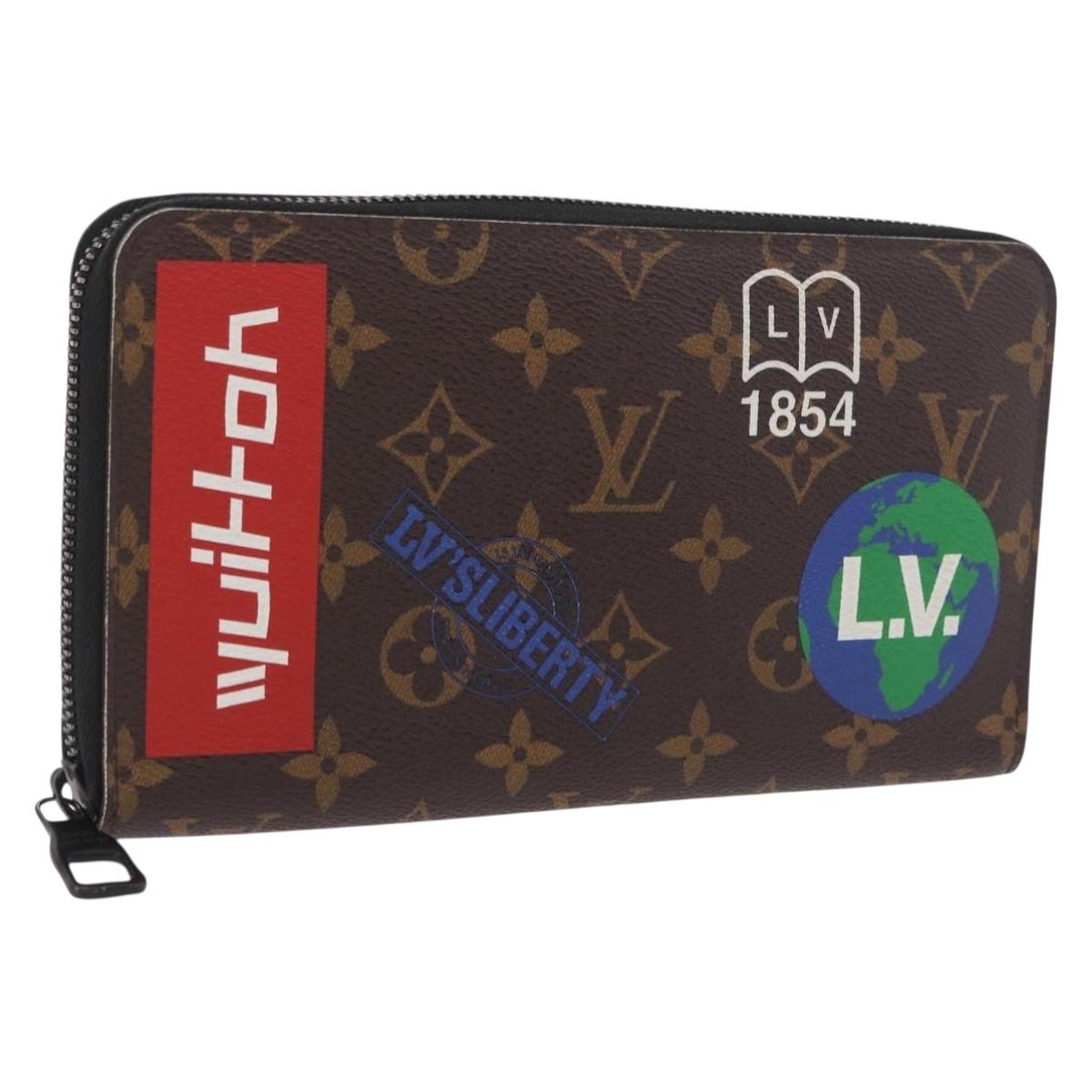 LOUIS VUITTON Monogram Logo Story Zippy Organizer Wallet M67826 LV Auth 191538M