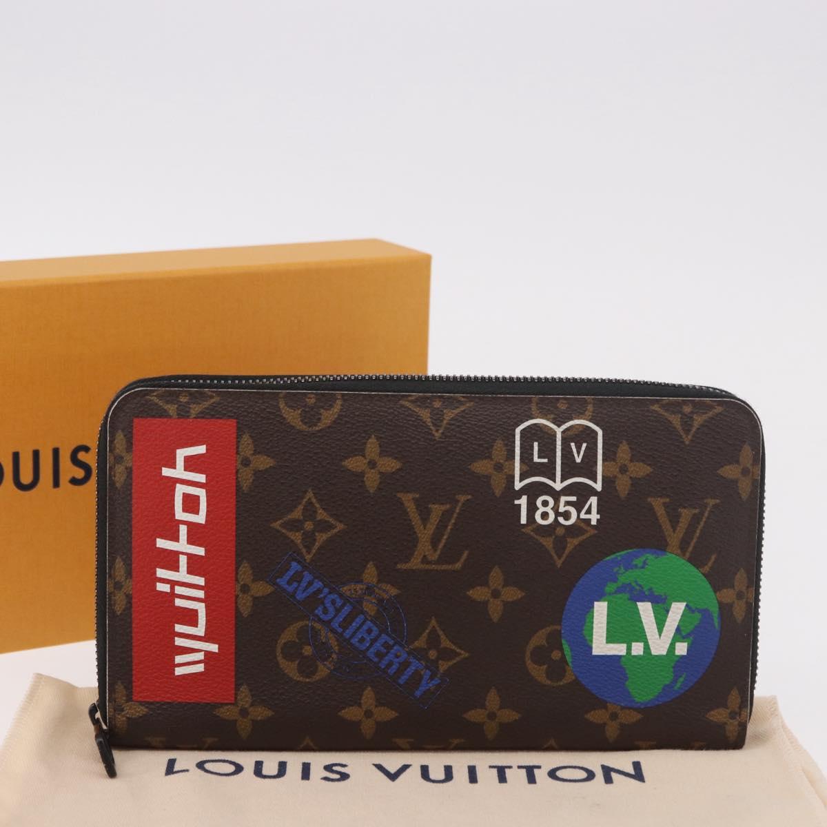 LOUIS VUITTON Monogram Logo Story Zippy Organizer Wallet M67826 LV Auth 191538M